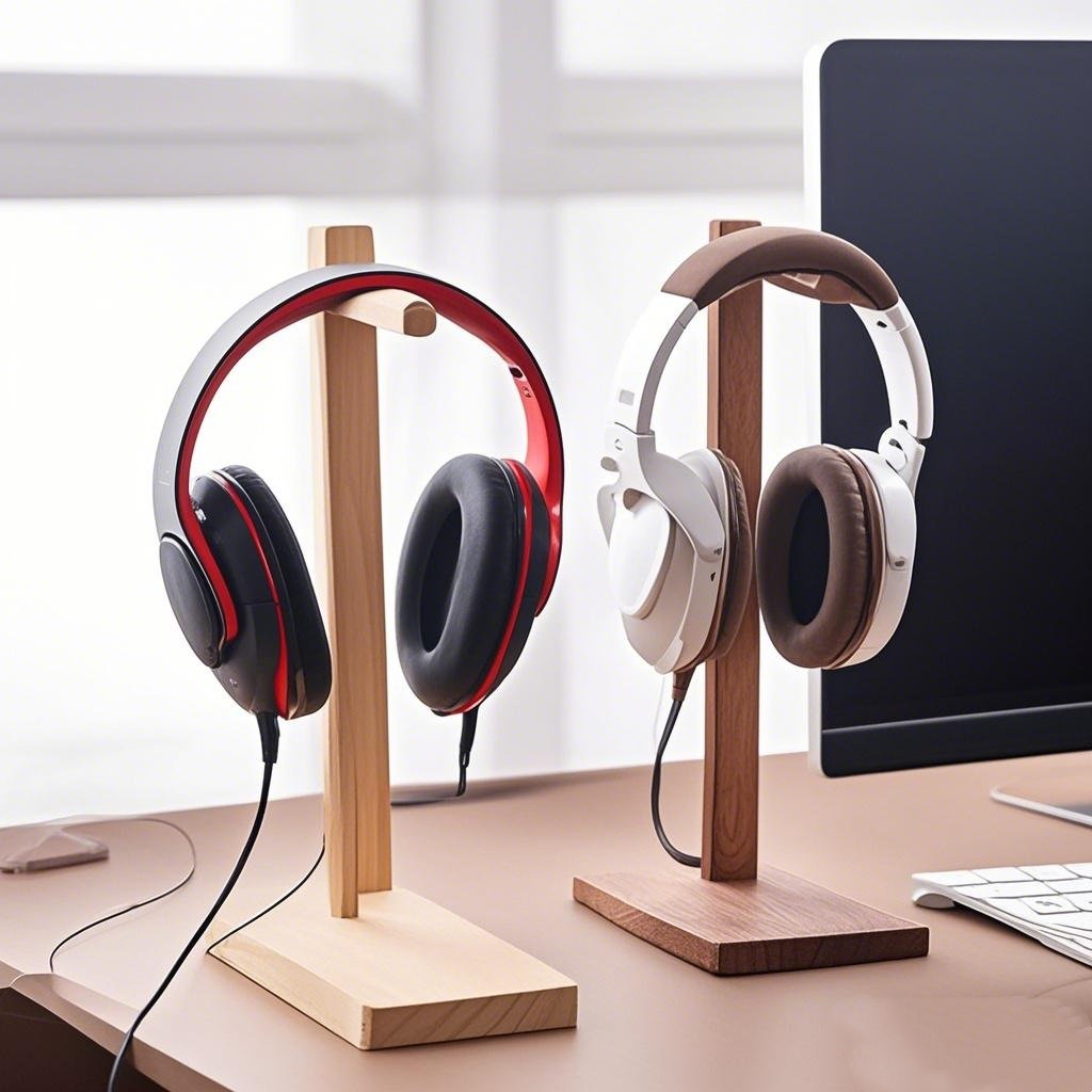 Esports Gaming Headphones - Drewniany stojak na słuchawki, ekspozytor na