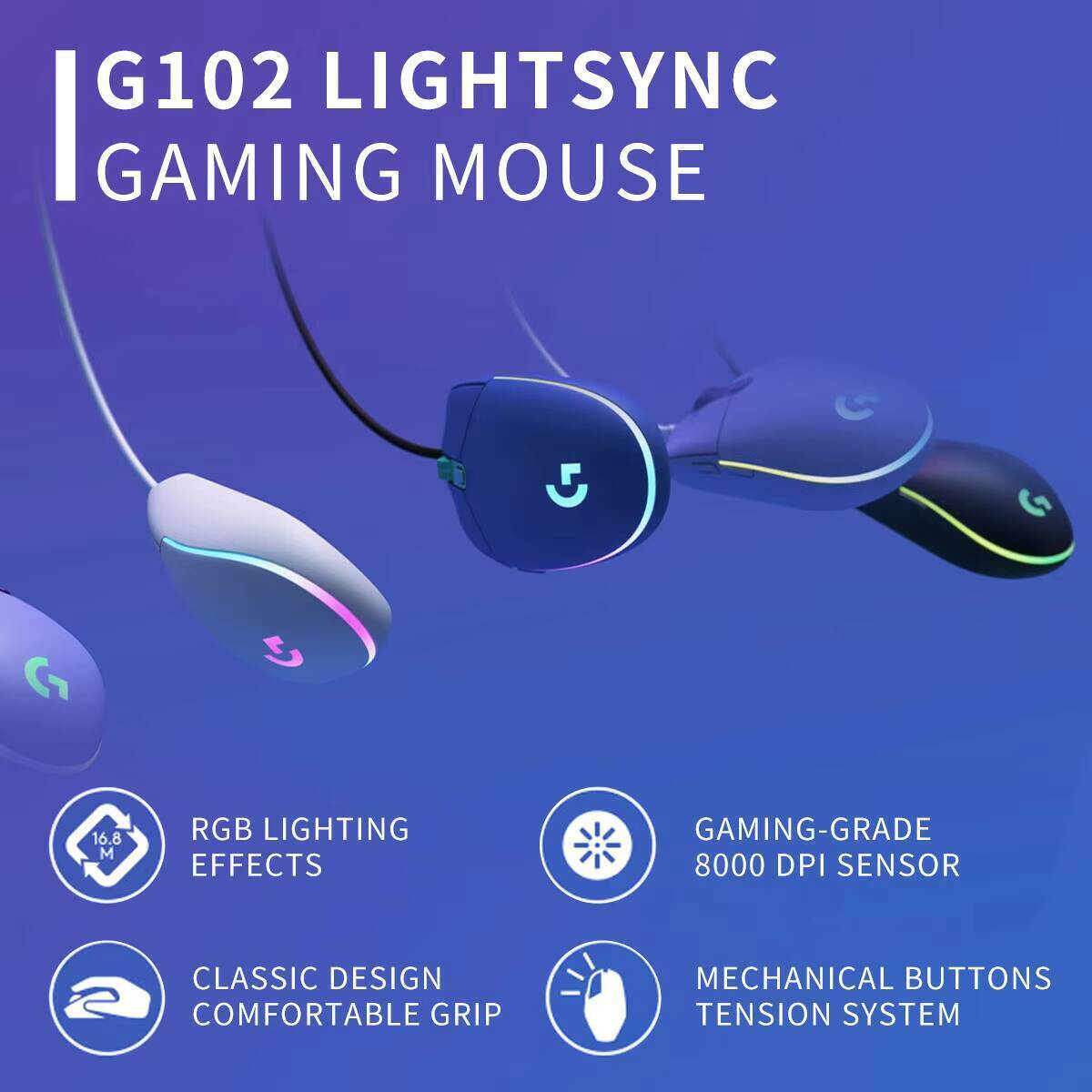 Mysz gamingowa Logitech G102 P – Esports Gaming Competition recenzja i cena