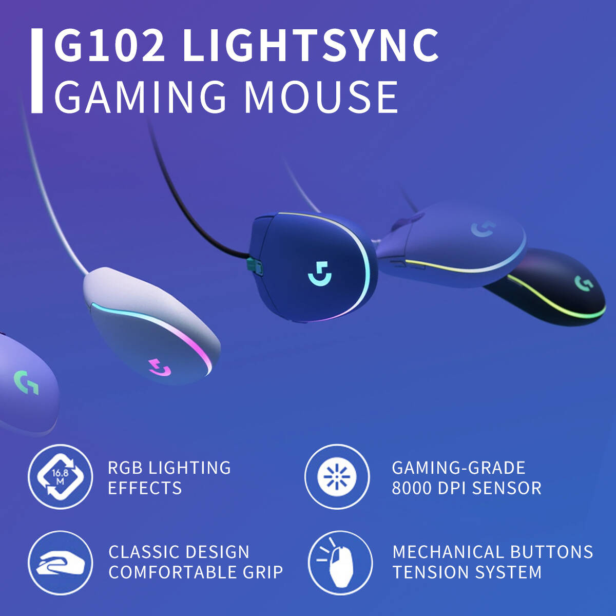 Mysz gamingowa Logitech G102 P – Esports Gaming Competition recenzja i cena