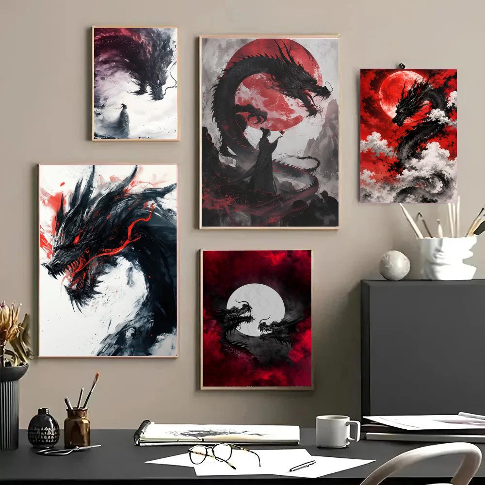 Czarny Smok Plakat Wodoodporne – Esports Gaming Room recenzja i cena