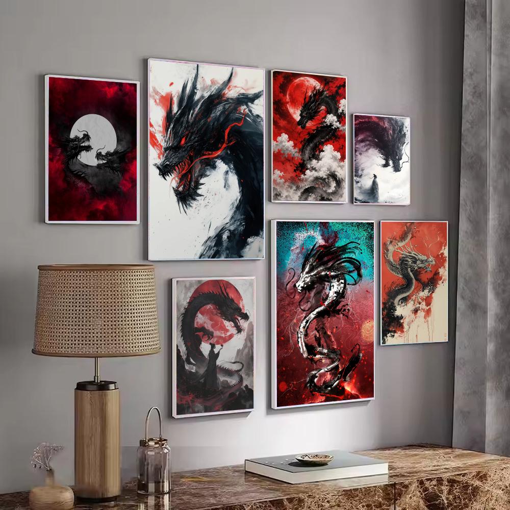 Czarny Smok Plakat Wodoodporne – Esports Gaming Room recenzja i cena